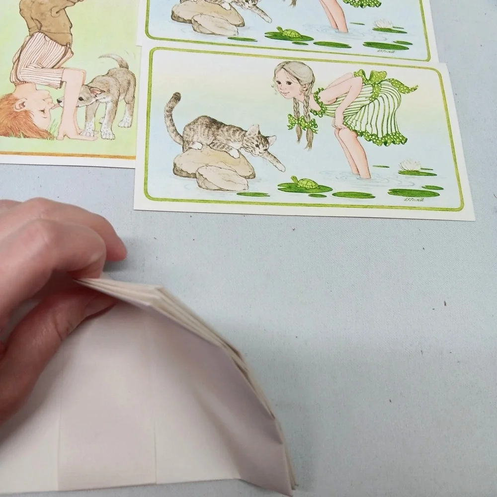 Current Capers Note Cards Vintage‎ 70s L K Powell Animals Stationery Set 4